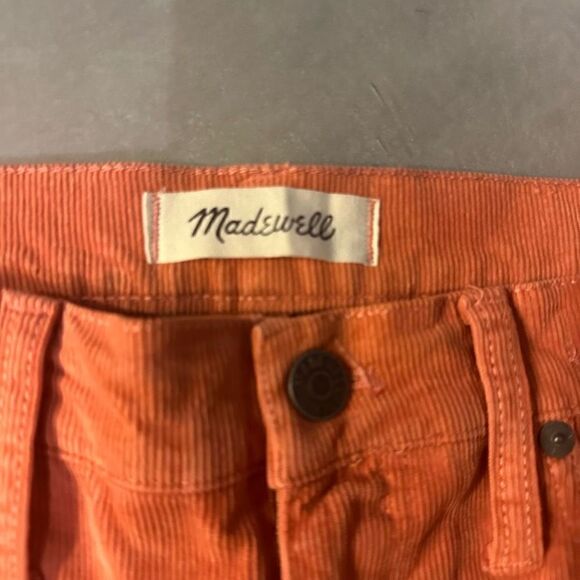 Madewell classic straight Jean 28t orange corduroy - Picture 3 of 9